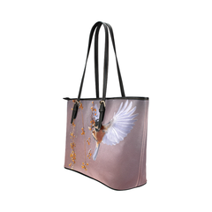 Tote Bags, White And Orange Hummingbird Purple Style Bag - purse-at-0105