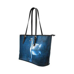 Tote Bags, Blue And Black White Dove Style Tote Bag - purse-at-0105