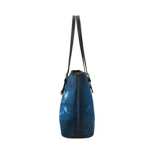 Tote Bags, Blue And Black White Dove Style Tote Bag - purse-at-0105