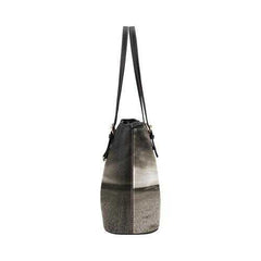 Tote Bags, Vintage Gray Black And White Elephant Style Leather Bag - purse-at-0105