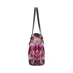 Tote Bags, Pink Floral Leather Bag - purse-at-0105