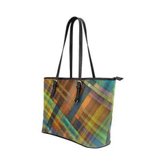 Geometric Grid Style Tote Shoulder Bag - purse-at-0105
