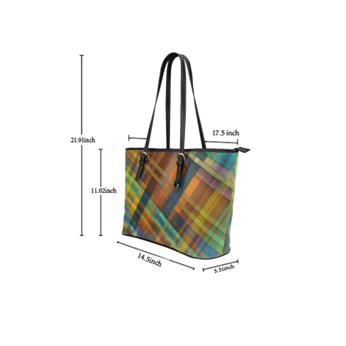 Geometric Grid Style Tote Shoulder Bag - purse-at-0105
