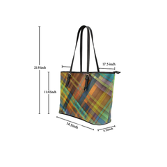 Geometric Grid Style Tote Shoulder Bag - purse-at-0105