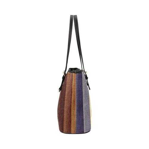 Multicolored Wood Slat Style Tote Bag - purse-at-0105