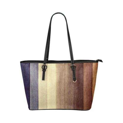 Multicolored Wood Slat Style Tote Bag - purse-at-0105