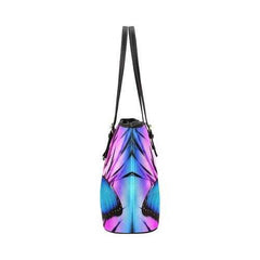 Tote Bags, Purple And Black Blue Butterfly Style Tote Bag - purse-at-0105