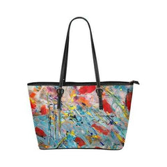 Colorful Abstract Paint Print Design Tote Bag - purse-at-0105