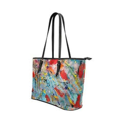 Colorful Abstract Paint Print Design Tote Bag - purse-at-0105
