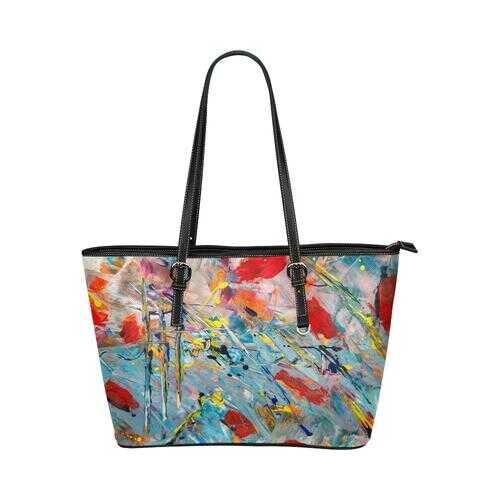 Colorful Abstract Paint Print Design Tote Bag - purse-at-0105