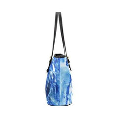 Tote Bags, Blue And Black Swirl Blue Style Leather Bag - purse-at-0105