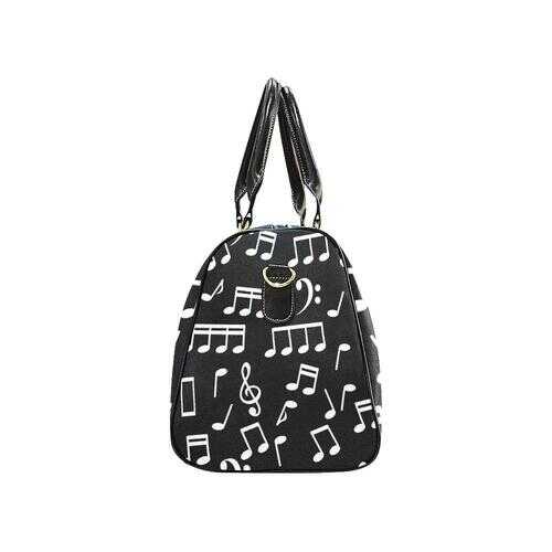 Travel Bags, Black And White Musical Notes Style Bag - purse-at-0105