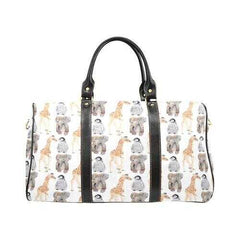 Giraffe Penguin Elephant Style White Travel Bag - purse-at-0105