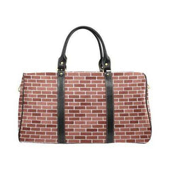 Travel Bags, Brick Red Style Adjustable Black Handle Bag - purse-at-0105