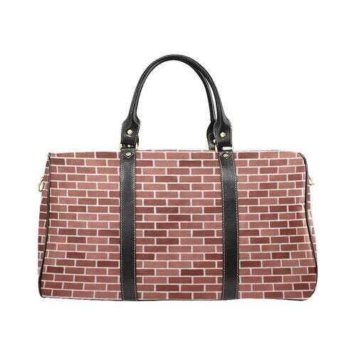 Travel Bags, Brick Red Style Adjustable Black Handle Bag - purse-at-0105
