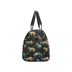 Travel Bags, Multicolor Lion Style Black Bag - purse-at-0105