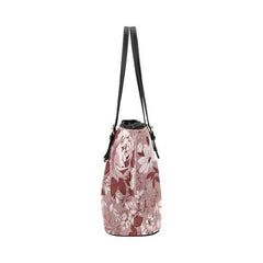 Tote Bags, Rose Red And Black Floral Style Tote Bags - purse-at-0105