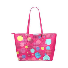 Tote Bags, Multicolor Bubble Style Pink Leather Bag - purse-at-0105