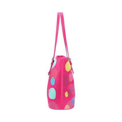Tote Bags, Multicolor Bubble Style Pink Leather Bag - purse-at-0105