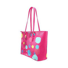 Tote Bags, Multicolor Bubble Style Pink Leather Bag - purse-at-0105