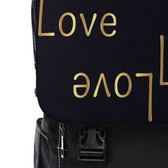 Backpacks, Black And Gold Love Graphic Style Backpack Bag - purse-at-0105