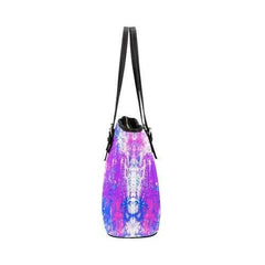 Tote Shoulder Bag With Abstract Paint Splatter Design - purse-at-0105