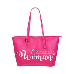 Tote Bags, Quintessential Woman Graphic Style Pink Leather Bag - purse-at-0105