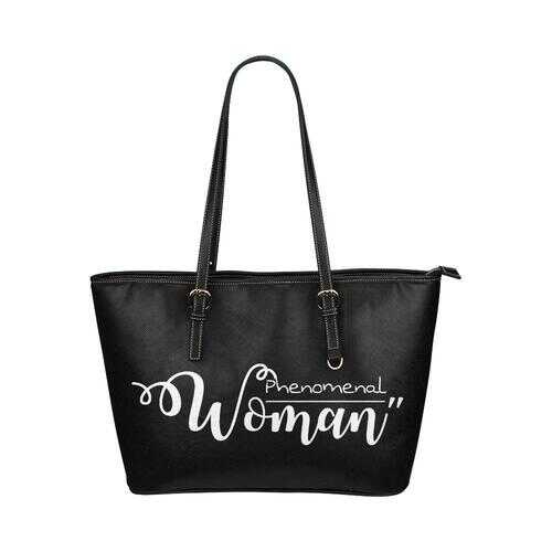 Phenomenal Woman Black Tote Bag - purse-at-0105
