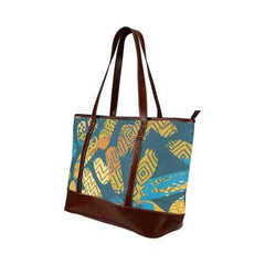 Tote Bags, Tribal Blue Style Large Tote Bag - purse-at-0105