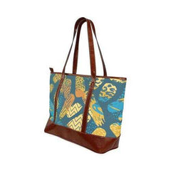 Tote Bags, Tribal Blue Style Large Tote Bag - purse-at-0105