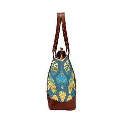 Tote Bags, Tribal Blue Style Large Tote Bag - purse-at-0105