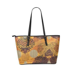Tote Bags, Brown Geometric Style Tote Bag - purse-at-0105