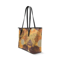 Tote Bags, Brown Geometric Style Tote Bag - purse-at-0105