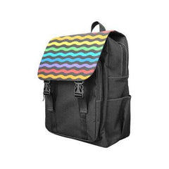 Backpacks, Rainbow Stripes Style Backpack Bag - purse-at-0105