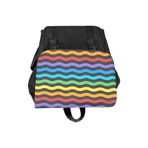 Backpacks, Rainbow Stripes Style Backpack Bag - purse-at-0105