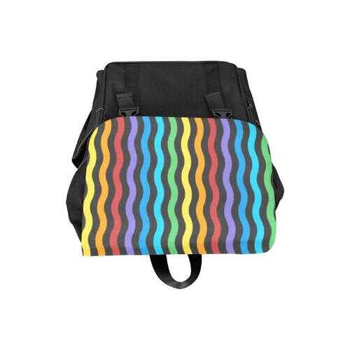 Backpacks, Vertical Rainbow Stripes Style Backpack Bag - purse-at-0105