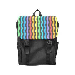 Backpacks, Vertical Rainbow Stripes Style Backpack Bag - purse-at-0105