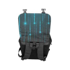 Backpacks, Blue Matrix Style Black Backpack Bag - purse-at-0105