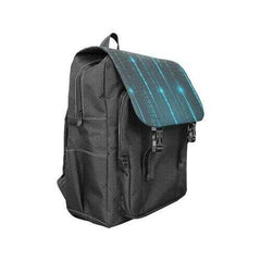 Backpacks, Blue Matrix Style Black Backpack Bag - purse-at-0105
