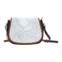 Crossbody Bags, White Dove Style Saddle Bag - purse-at-0105