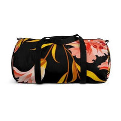 Duffel Bag, Pink Gold Floral Pattern - purse-at-0105