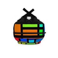 Backpacks, Multicolor Geometric Stripe Style Backpack Bag - purse-at-0105