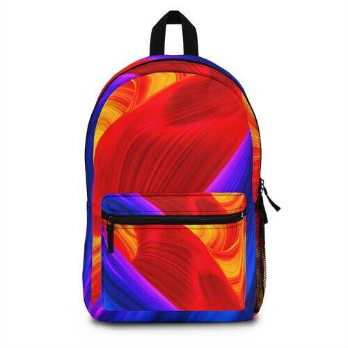 Backpacks, Colorful Fluid Swirl Style Backpack Bag - purse-at-0105