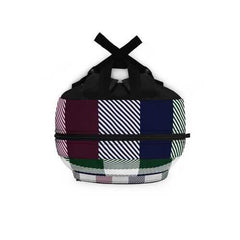 Backpacks, Grid Flannel Print Style Backpack Bag - purse-at-0105