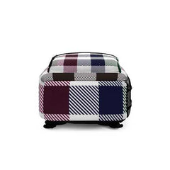 Backpacks, Grid Flannel Print Style Backpack Bag - purse-at-0105