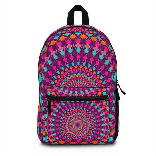 Backpacks, Kaleidoscope Style Backpack Bag - purse-at-0105