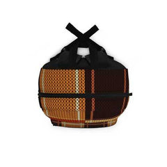 Backpacks, Brown Checker Style Backpack Bag - purse-at-0105