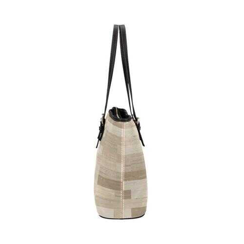 Tote Bags, Tan Wood Style Leather Bag - purse-at-0105