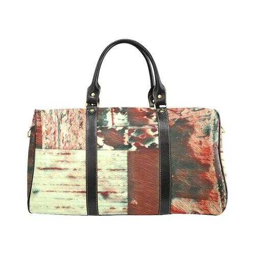 Travel Bags, Rustic Brown Style Adjustable Black Handle Zip Close Bag - purse-at-0105