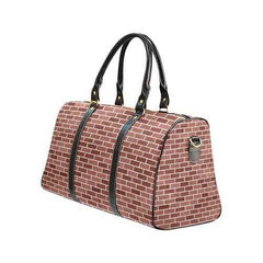 Travel Bags, Brick Red Style Adjustable Black Handle Zip Close Bag - purse-at-0105